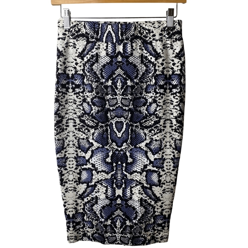 Gianni Bini Snake Print Fitted Midi Pencil Skirt